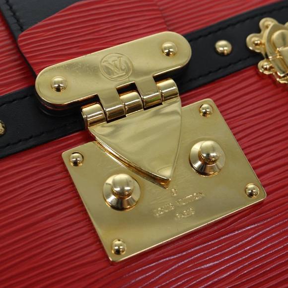 LOUIS VUITTON Epi Trunk Clutch Shoulder Bag Red Black M51697 LV Auth ar12517A - Picture 9 of 16